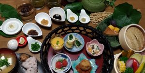 photo of lunch served at vegan workshop in Nara.